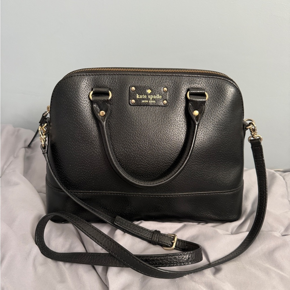 Kate Spade Black Pebbled Leather Satchel